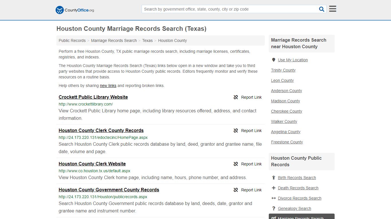 Marriage Records Search - Houston County, TX (Marriage Licenses ...